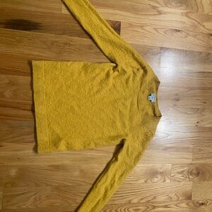 J. Crew Yellow Crew Neck Sweater Soft Knit